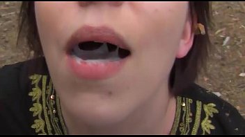 Fink showed a mouthful of cum after a blowjob
